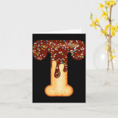 Funny Letter T Ice Cream Chocolate Sprinkles  Karte (Gelbe Blume)