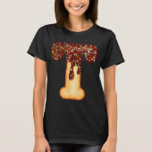Funny Letter T Ice Cream Chocolate Sprinkles T-Shirt (Vorderseite)