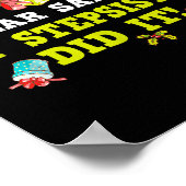 Funny Letter To Santa My Stepsister Did It Christm Poster (Ecke)