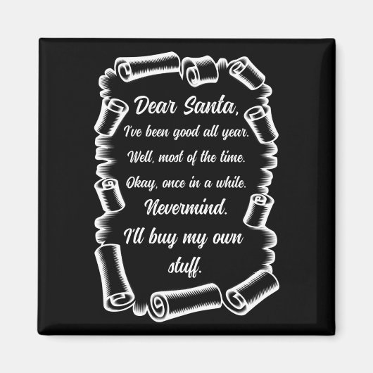 Funny Letter to Weihnachten Weihnachten Weihnachts Magnet (Vorne)