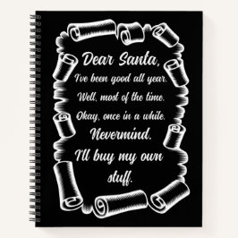 Funny Letter to Weihnachten Weihnachten Weihnachts Notizblock