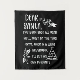 Funny Letter to Weihnachten Weihnachten Weihnachts Wandteppich