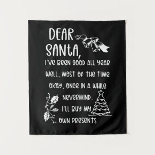 Funny Letter to Weihnachten Weihnachten Weihnachts Wandteppich