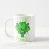 Funny Lettuce Romaine Calm Meditation Yoga Zen Kaffeetasse (Links)