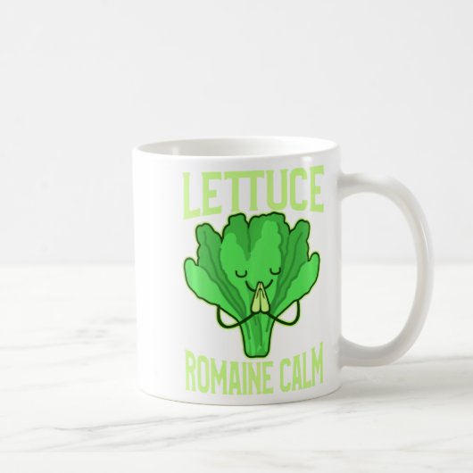 Funny Lettuce Romaine Calm Meditation Yoga Zen Kaffeetasse (Rechts)