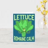 Funny Lettuce Romaine Calm Meditation Yoga Zen  Karte (Gelbe Blume)