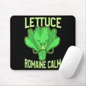 Funny Lettuce Romaine Calm Meditation Yoga Zen Mousepad (Mit Mouse)