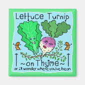 Funny Lettuce Turnip Thyme Gemüsepuppe Cartoon Magnet (Vorne)