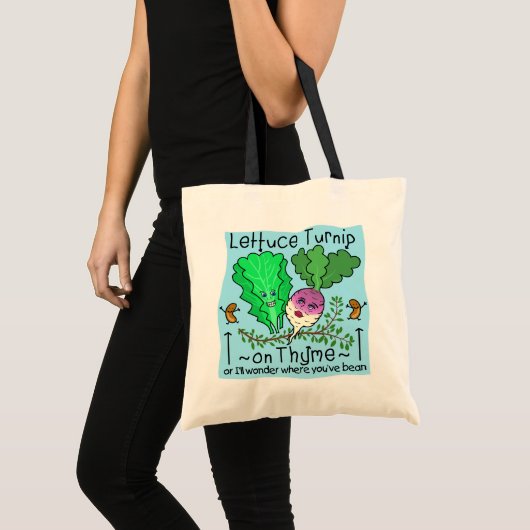 Funny Lettuce Turnip Thyme Gemüsepuppe Cartoon Tragetasche (Vorderseite (Produkt))