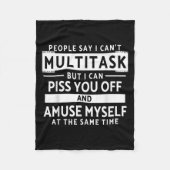 Funny Leute sagen, ich kann Sprichwort Spaß nicht Fleecedecke (Vorderseite)