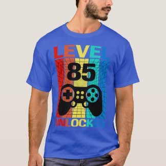 Funny Level 85 Year Old Birthday Unlocked Vintage  T-Shirt