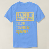 Funny Level of Awesomness Low Game Games Gamer Ga T-Shirt (Design vorne)