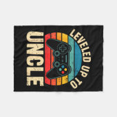 Funny Leveled Up To Uncle Video Gamers Gaming Cute Fleecedecke (Vorderseite (Horizontal))