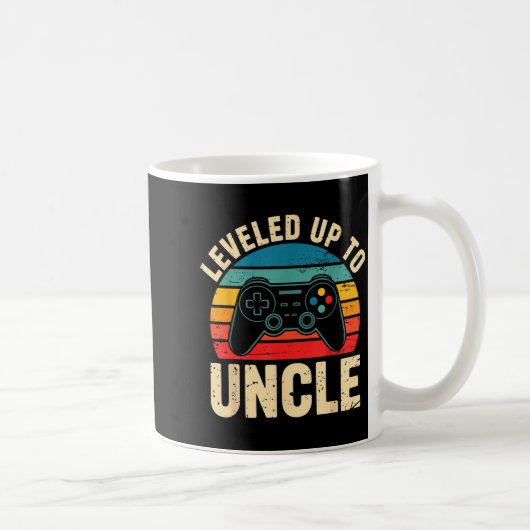 Funny Leveled Up To Uncle Video Gamers Gaming Cute Kaffeetasse (Rechts)