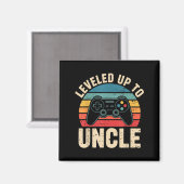 Funny Leveled Up To Uncle Video Gamers Gaming Cute Magnet (Vorderseite/Rückseite)