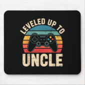 Funny Leveled Up To Uncle Video Gamers Gaming Cute Mousepad (Vorne)