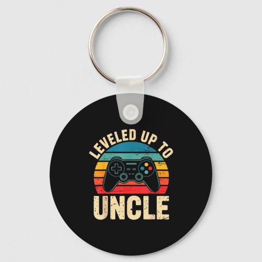 Funny Leveled Up To Uncle Video Gamers Gaming Cute Schlüsselanhänger (Vorderseite)