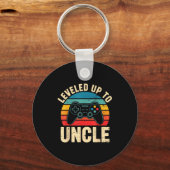 Funny Leveled Up To Uncle Video Gamers Gaming Cute Schlüsselanhänger (Vorderseite)