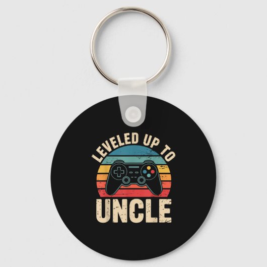 Funny Leveled Up To Uncle Video Gamers Gaming Cute Schlüsselanhänger (Vorderseite)