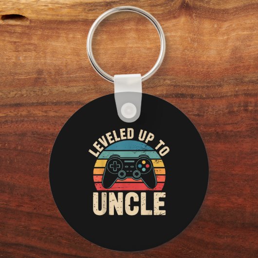 Funny Leveled Up To Uncle Video Gamers Gaming Cute Schlüsselanhänger (Vorderseite)