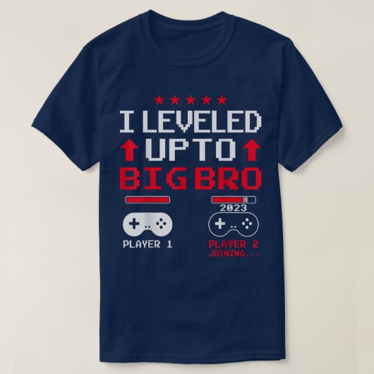 Funny Leveling Up To Big Bro 2023 Loading Future B T-Shirt (Design vorne)