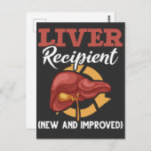 Funny Lever Transplantat Empfänger Operation gut Postkarte (Vorne/Hinten)