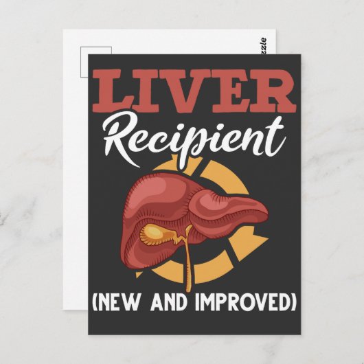 Funny Lever Transplantat Empfänger Operation gut Postkarte (Vorne/Hinten)