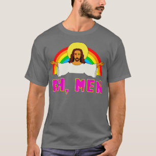 Funny Lgbt Ah Mann Jesus Gay Pride Rainbow T-Shirt