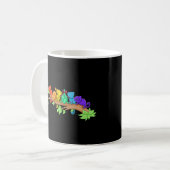Funny LGBT Chameleon Rainbow Que Gay Rights Acti Kaffeetasse (Vorderseite Links)
