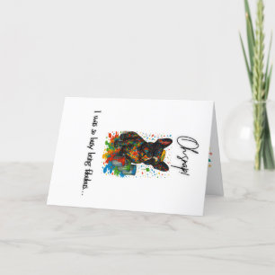 Funny LGBT French Bulldog Birthday Card - Stolz Feiertagskarte