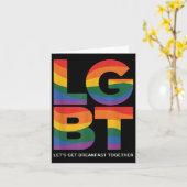 Funny Lgbt Lasse zusammen frühstücken Karte (Gelbe Blume)