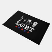 Funny LGBT Liberty Beer Trump Funny LGBT Fußmatte (Schrägansicht)
