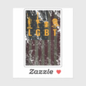 Funny LGBT Liberty Guns Beer Trump Unterstützung Aufkleber (Blatt)