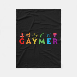 Funny Lgbt Pride Gay Gamer Videospiel Lover Fleecedecke