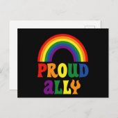 Funny LGBT Rainbow Pride Proud Ally Geschenk Ankündigungspostkarte (Vorne/Hinten)