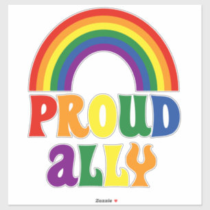 Funny LGBT Rainbow Pride Proud Ally Geschenk Aufkleber