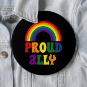 Funny LGBT Rainbow Pride Proud Ally Geschenk Button (Beispiel)