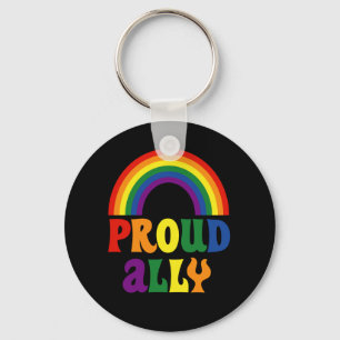 Funny LGBT Rainbow Pride Proud Ally Gift Schlüsselanhänger