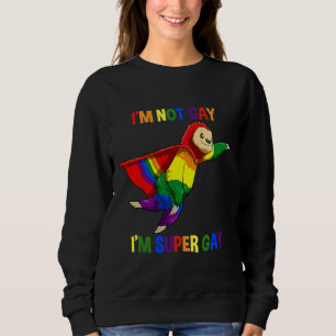 Funny Lgbtq Super Gay Sloth Sweatshirt