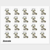 Funny Lhaso Apso oder Shitzu Dog Sticker Personali (Blatt)