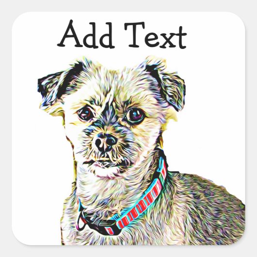 Funny Lhaso Apso oder Shitzu Dog Sticker Personali (Vorderseite)