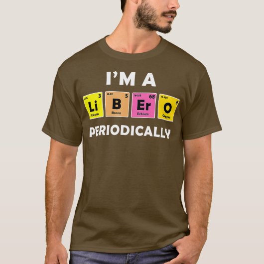 Funny Libero Chemistry Volleyball Lover Team T-Shirt (Vorderseite)