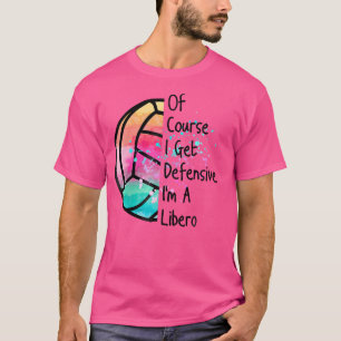 Funny Libero Defensive Volleyball Spieler Niedlich T-Shirt