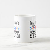 Funny Librarian Dewey Decimal Search Motor System Kaffeetasse (Mittel)