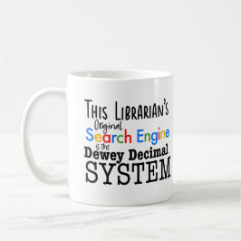 Funny Librarian Dewey Decimal Search Motor System Kaffeetasse
