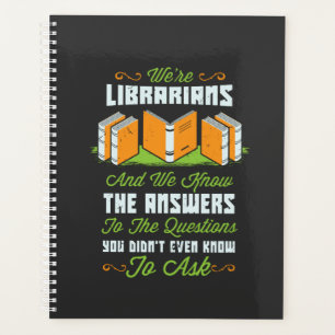 Funny Librarian Geschenke Planer