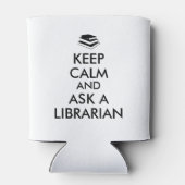 Funny Librarian Gift Idee Behalt Calm Can Cooler Dosenkühler (Rückseite)