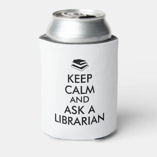 Funny Librarian Gift Idee Behalt Calm Can Cooler Dosenkühler (Kanne Rückseite)