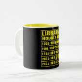 Funny Librarian Hourrate Tasse (Vorderseite Links)