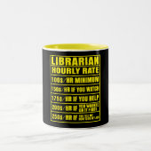 Funny Librarian Hourrate Tasse (Mittel)